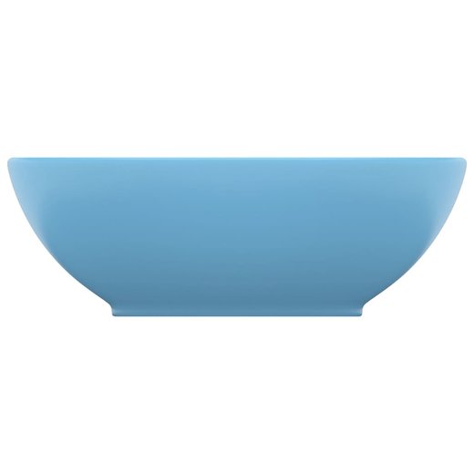 Luxurises Ovales Waschbecken Matt Hellblau 40x33 cm Keramik
