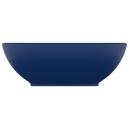 Luxurises Ovales Waschbecken Matt Dunkelblau 40x33 cm Keramik