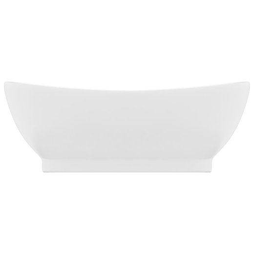 Luxus-Waschbecken berlauf Oval Matt-Wei 58,5x39 cm Keramik