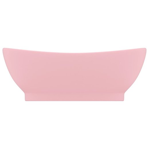 Luxus-Waschbecken berlauf Oval Matt-Rosa 58,5x39 cm Keramik