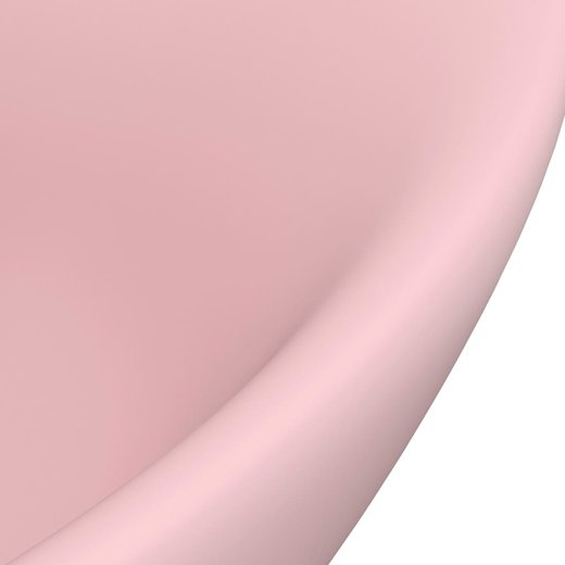 Luxus-Waschbecken berlauf Oval Matt-Rosa 58,5x39 cm Keramik