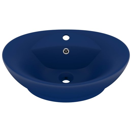 Luxus-Waschbecken berlauf Matt Dunkelblau 58,5x39cm Keramik