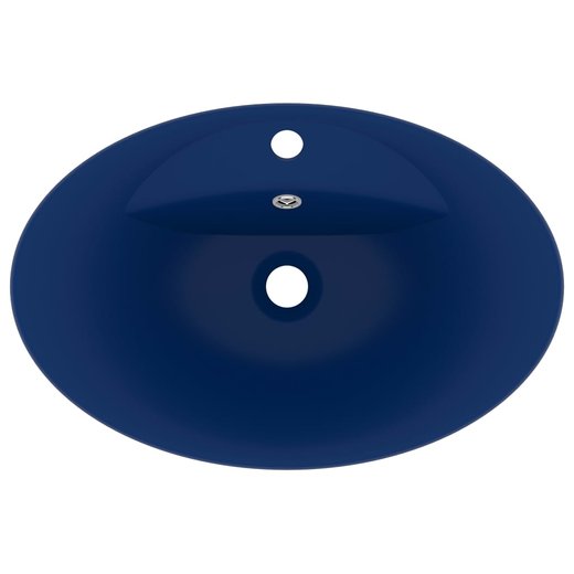 Luxus-Waschbecken berlauf Matt Dunkelblau 58,5x39cm Keramik