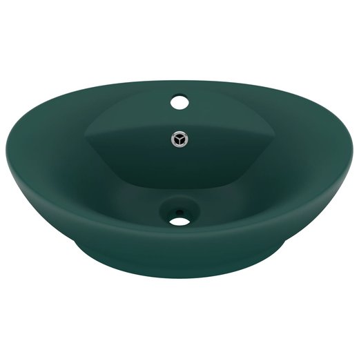 Luxus-Waschbecken berlauf Matt Dunkelgrn 58,5x39cm Keramik