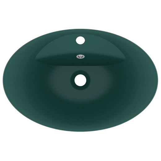 Luxus-Waschbecken berlauf Matt Dunkelgrn 58,5x39cm Keramik