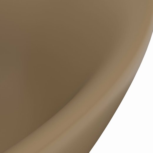 Luxus-Waschbecken berlauf Oval Matt Creme 58,5x39cm Keramik