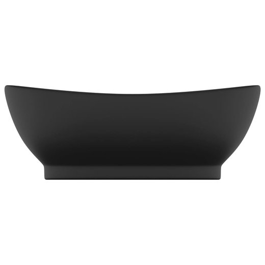 Luxus-Waschbecken berlauf Matt Schwarz 58,5x39cm Keramik