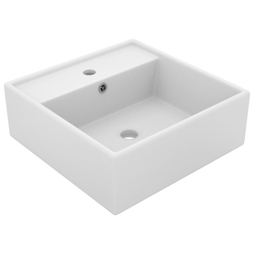 Luxus-Waschbecken berlauf Quadratisch Matt Wei 41x41 cm