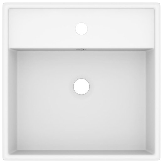 Luxus-Waschbecken berlauf Quadratisch Matt Wei 41x41 cm