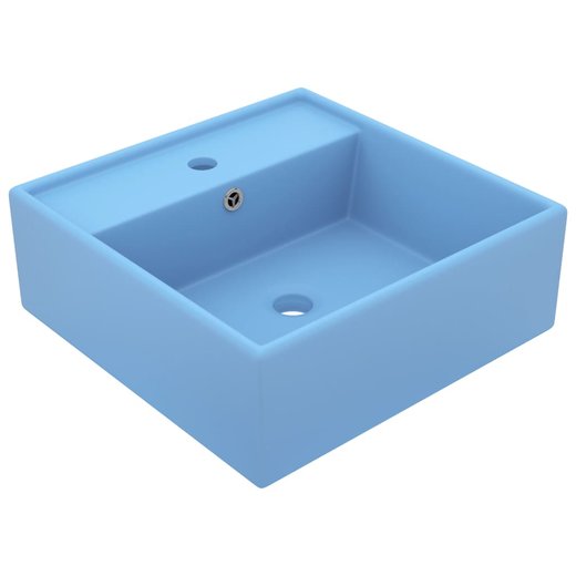 Luxus-Waschbecken berlauf Quadratisch Matt Hellblau 41x41 cm