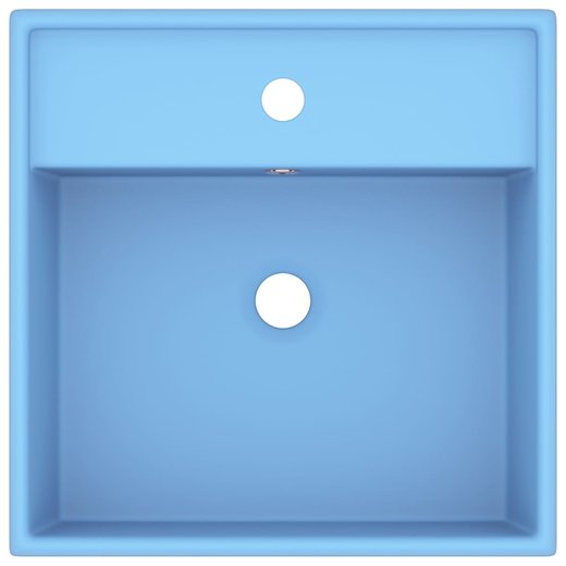 Luxus-Waschbecken berlauf Quadratisch Matt Hellblau 41x41 cm