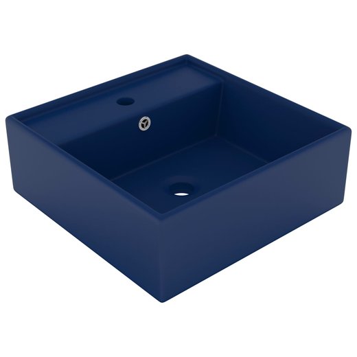Luxus-Waschbecken berlauf Quadratisch Matt Dunkelblau 41x41 cm