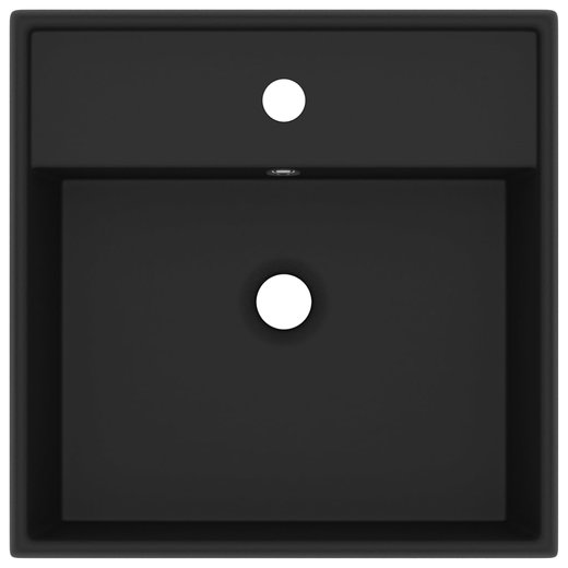 Luxus-Waschbecken berlauf Quadratisch Matt Schwarz 41x41 cm