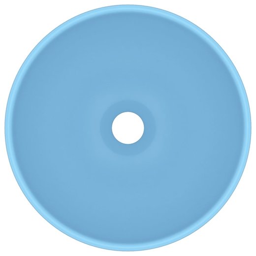 Luxus-Waschbecken Rund Matt Hellblau 32,5x14 cm Keramik