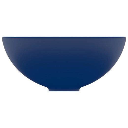 Luxus-Waschbecken Rund Matt Dunkelblau 32,5x14 cm Keramik