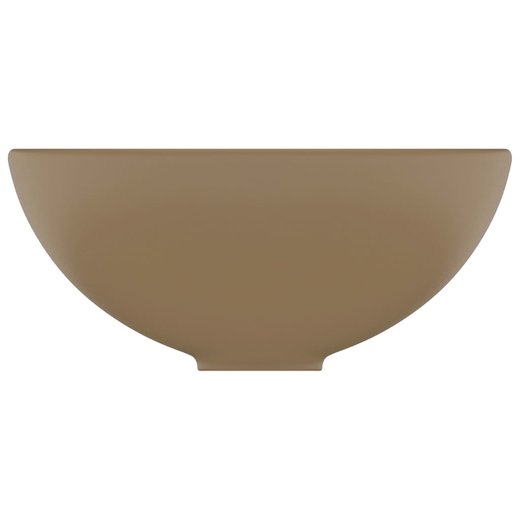 Luxus-Waschbecken Rund Matt Creme 32,5x14 cm Keramik