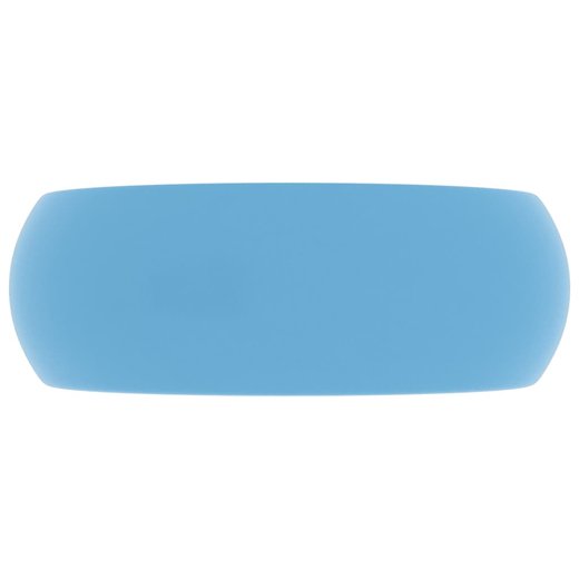 Luxurises Waschbecken Rund Matt Hellblau 40x15 cm Keramik