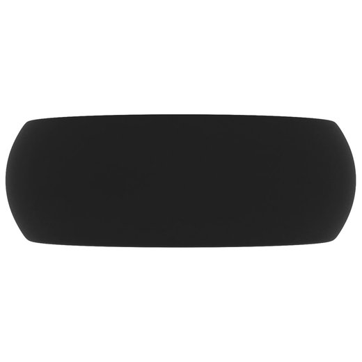 Luxurises Waschbecken Rund Matt Schwarz 40x15 cm Keramik