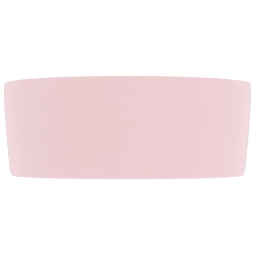 Luxurises Waschbecken Rund Matt Rosa 40x15 cm Keramik