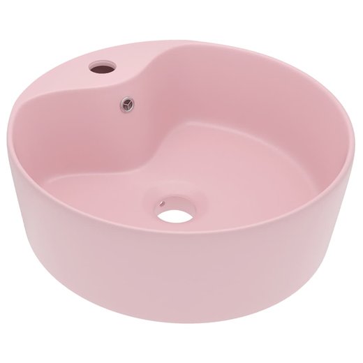 Luxus-Waschbecken mit berlauf Matt Rosa 36x13 cm Keramik