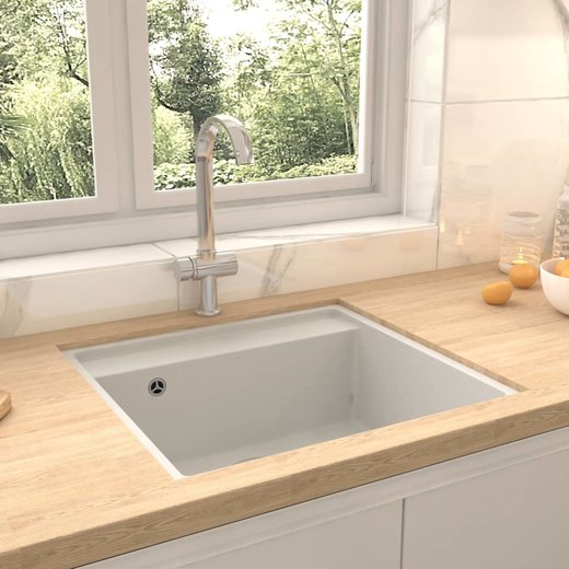 Kchensple mit berlauf Wei Granit