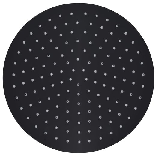 Regenbrause Edelstahl 30 cm Rund Schwarz