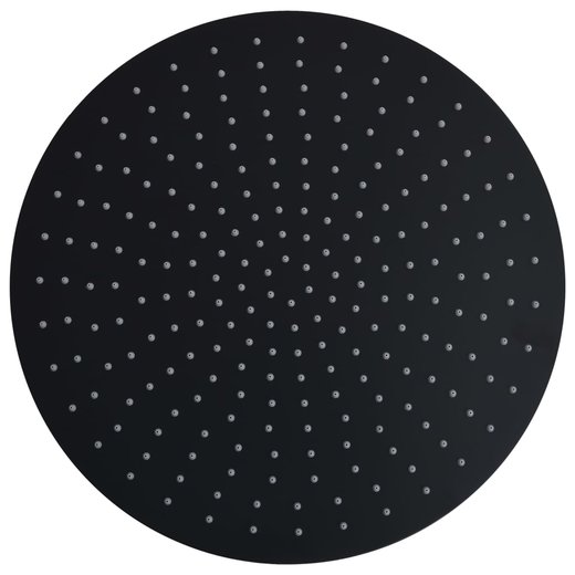 Regenbrause Edelstahl 40 cm Rund Schwarz