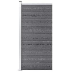 Zaunelement WPC 95x186 cm Grau