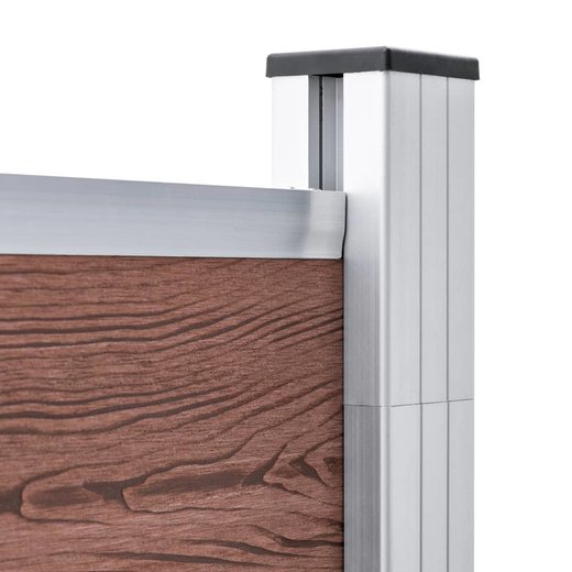 Zaunelement WPC 175x146 cm Braun