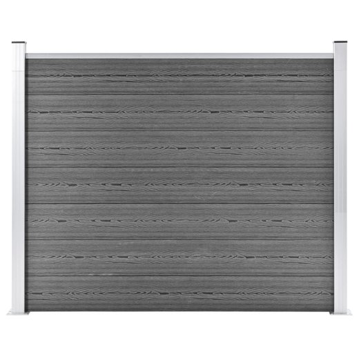 Zaunelement WPC 180x146 cm Grau