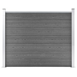 Zaunelement WPC 180x146 cm Grau