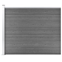 Zaunelement WPC 175x146 cm Grau