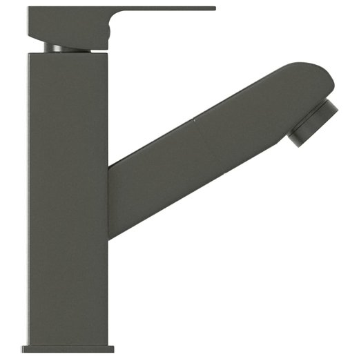 Waschbeckenarmatur mit Herausziehbarer Brause Grau 157x172 mm
