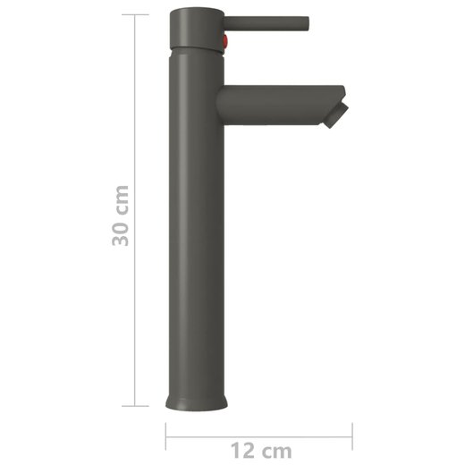 Badezimmer Mischbatterie Grau 12x30 cm