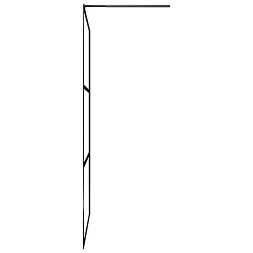 Duschwand fr Begehbare Duschen ESG-Klarglas Schwarz 100x195 cm