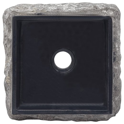 Waschbecken Schwarz 30x30x13 cm Marmor