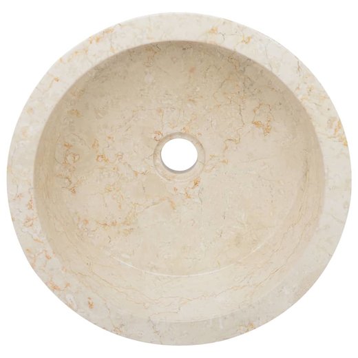 Waschbecken Creme 40x15 cm Marmor