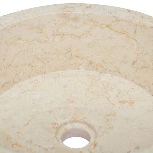 Waschbecken Creme 40x15 cm Marmor
