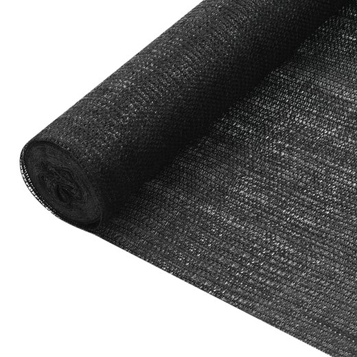 Zaunblende Schwarz 3,6x50 m HDPE 75 g/m