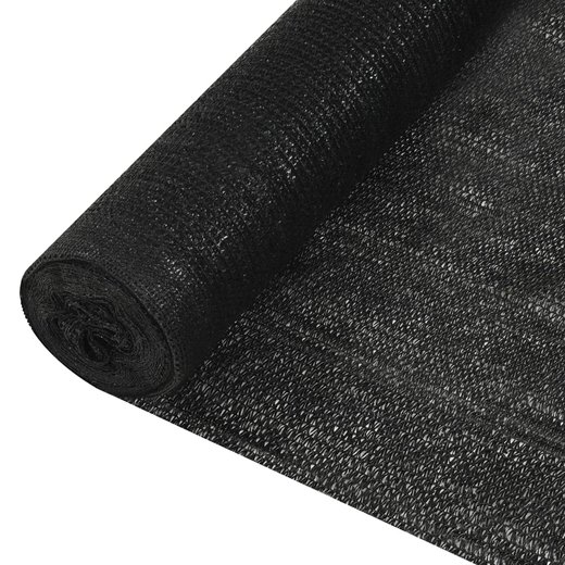 Zaunblende Schwarz 3,6x25 m HDPE 150 g/m