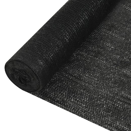 Zaunblende Schwarz 1x50 m HDPE 195 g/m