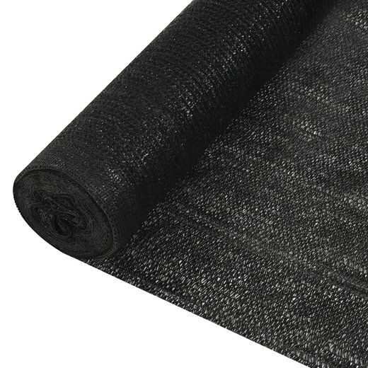 Zaunblende Schwarz 3,6x25 m HDPE 195 g/m