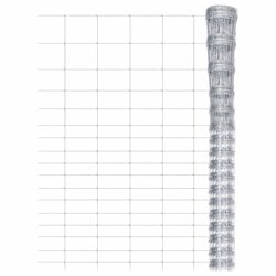 Gartenzaun Verzinkter Stahl 50x1,25 m Silbern