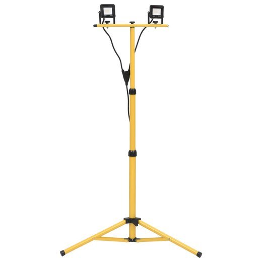 LED-Fluter mit Stativ 2x10 W Warmwei�