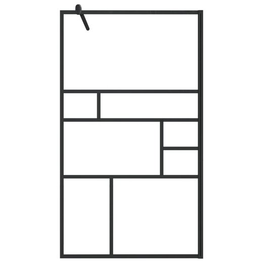 Duschwand fr Begehbare Dusche mit Klarem ESG Glas 90x195 cm
