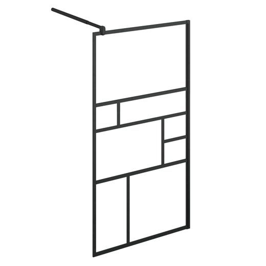 Duschwand fr Begehbare Dusche mit Klarem ESG Glas 90x195 cm