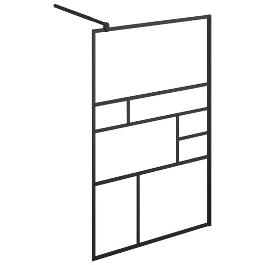 Duschwand fr Begehbare Dusche mit Klarem ESG Glas 115x195 cm