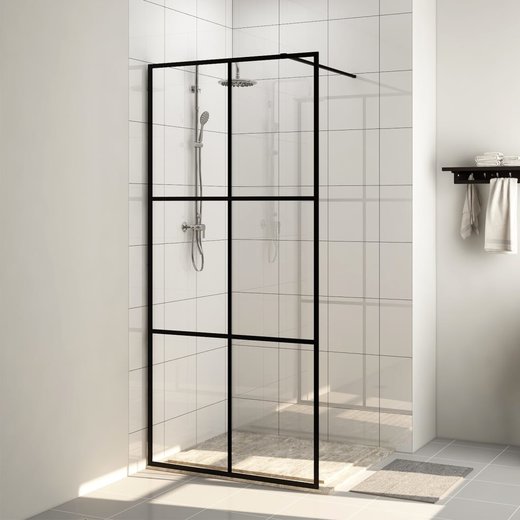 Duschwand fr Begehbare Dusche mit Klarem ESG Glas 80x195 cm