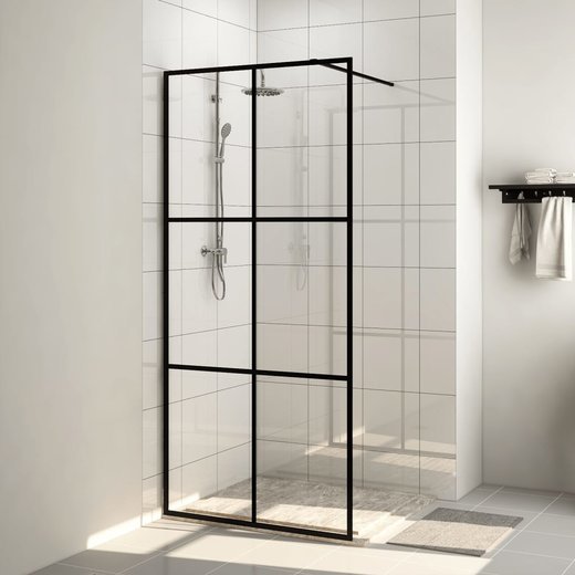 Duschwand fr Begehbare Dusche mit Klarem ESG Glas 100x195 cm