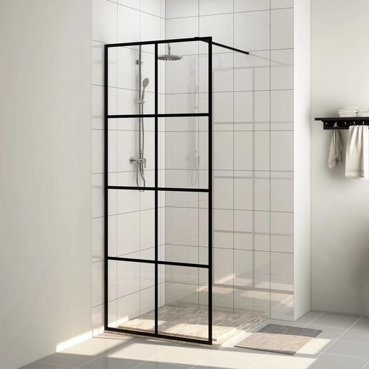 Duschwand fr Begehbare Dusche mit Klarem ESG Glas 80x195 cm
